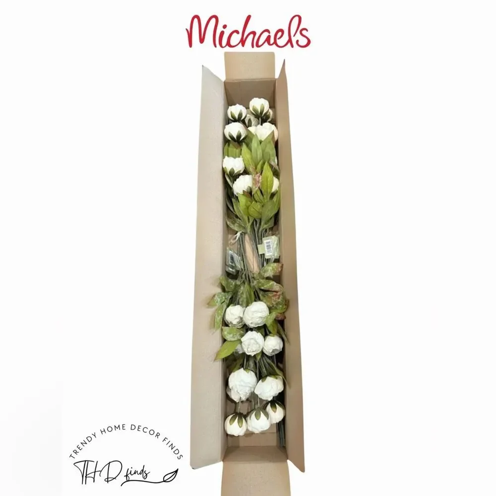Set of 8 Viral Ashland Cream Peony Stems From Michael’s